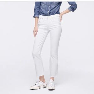 J Crew Matchstick Crop White Jeans